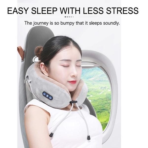Portable U-Shaped Kneading Neck Pillow – Perfect for Travel & Comfort