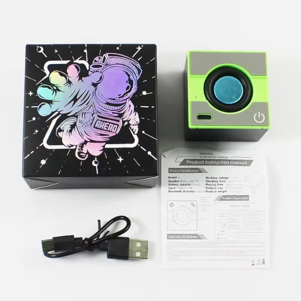 2025 L21 Mini Cube Music Box | TWS Bluetooth X Speaker 5W | Desktop Wireless Mini Speakers for Home & Party 1PCS