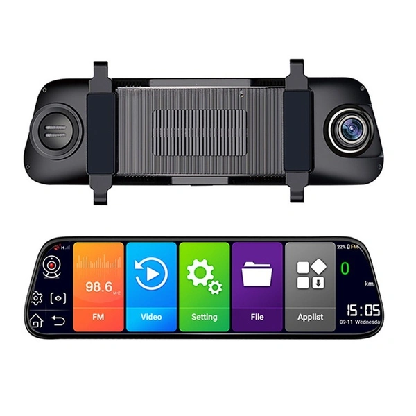 10-Inch Full-Screen Dash Cam | GPS, Dual Camera, and G-Sensor