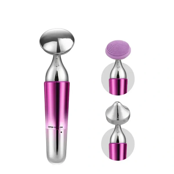 3‑in‑1 Electric Facial Cleansing Brush – Deep Clean, Exfoliate & Massage, USB Rechargeable