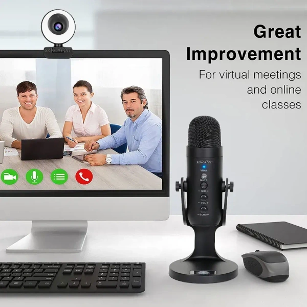 Professional Studio USB Condenser Microphone – Plug & Play for Gaming, Streaming, Podcasting & Music Recording