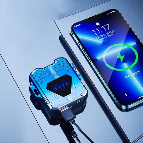 Power Bank Mecha Double-Arc Lighter – Multifunctional & Stylish Design