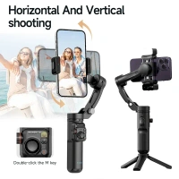 M03 Intelligent AI Face Tracking Gimbal Stabilizer – 3-Axis Anti-Shake with Wireless Microphone & Fill Light