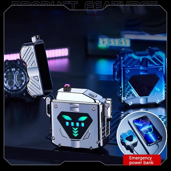 Power Bank Mecha Double-Arc Lighter – Multifunctional & Stylish Design