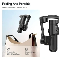 M03 Intelligent AI Face Tracking Gimbal Stabilizer – 3-Axis Anti-Shake with Wireless Microphone & Fill Light