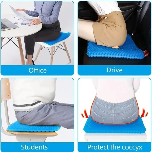 TPE Gel Cushion Honeycomb Egg Cushion Double Square Office Breathable Chair Cushion Ice Cushion Car Seat Cushion
