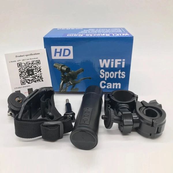 Waterproof Motorcycle Dash Cam - HD 1080P WiFi Action Camera with 120° Wide-Angle Lens for Motorcycles & Bicycles