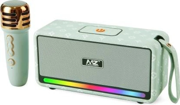 MZ M23VP Portable Bluetooth Speaker - Dynamic Thunder Sound with Wireless Mic, 10W Speaker
