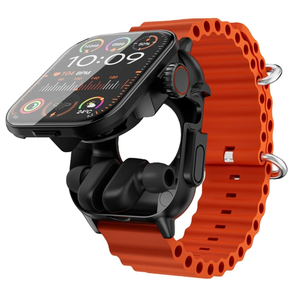 GT8 2-in-1 Smart Watch with Bluetooth Earbuds – Fitness Tracker, Calling, Music, Sports Modes, IP67 Waterproof