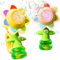 Sunflower Automatic Bubble Machine Toy | Electric Bubble Maker with LED Lights for Kids