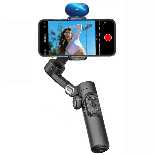 AOCHUAN 3-Axis Gimbal Stabilizer for Smartphone | Face Tracking, Auto Balance, Portable Tripod – Best for Vlogging & YouTube