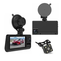 S13 3-Lens Touch-Screen FHD Dash Cam – Front, Interior, Rear + Wi-Fi & Motion Detection
