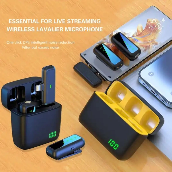 SX6 Wireless Lavalier Microphone – 2.4G Transmission | Noise Cancelling | Clip-On Mic | Plug & Play | Long Battery Life