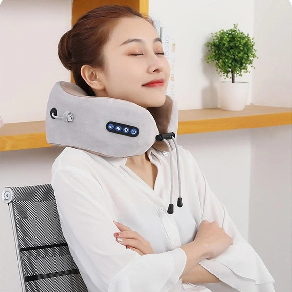 Portable U-Shaped Kneading Neck Pillow – Perfect for Travel & Comfort