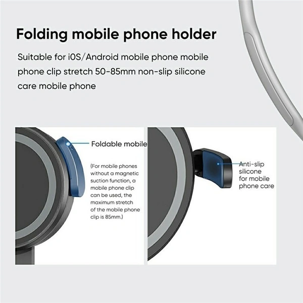 Magnetic Neck Phone Holder | Flexible Hands-Free Mobile Stand for Travel & Home Use