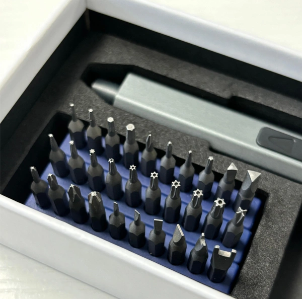 36-in-1 Rechargeable Electric Screwdriver Set with LED Light & S2 Steel Bits – Ideal for DIY & Electronics Repair