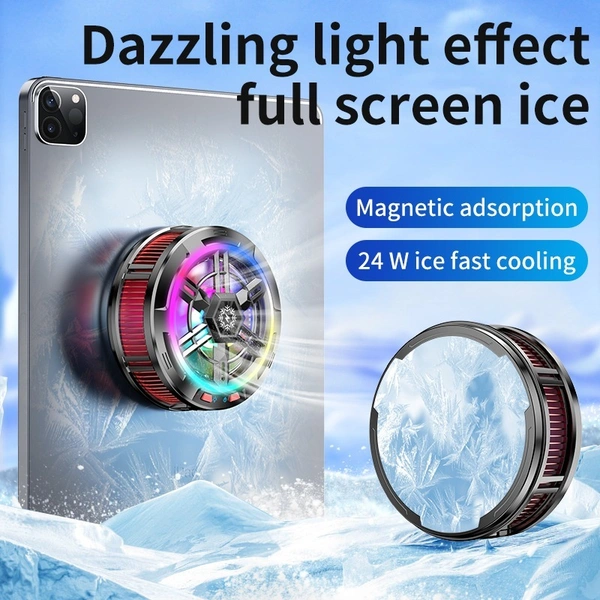 X100 Portable Mobile Phone Radiator – Magnetic Semiconductor Cooler with RGB Lights  | H-20