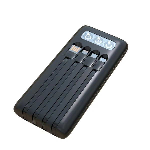 2025 New 20000mAh Power Bank with Built-in Cables | Fast Charging PD 22.5W Portable Charger