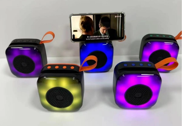 OK-444 Portable Party Speaker with RGB Lights, Wireless BT, Mic Input & Powerful Bass | 1Pcs