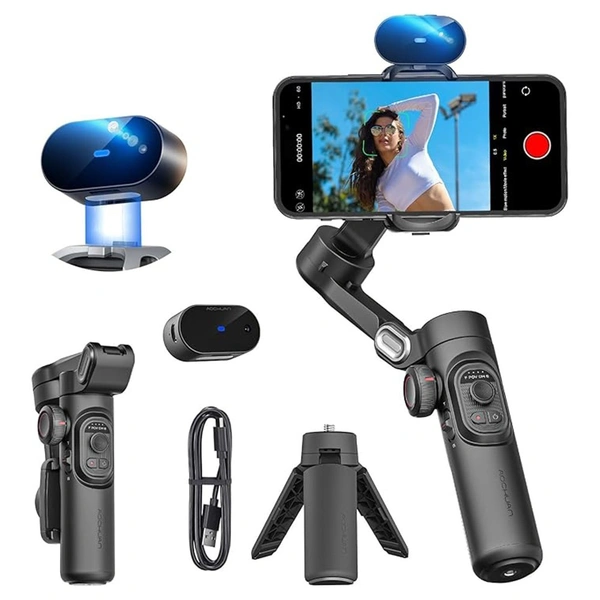 AOCHUAN 3-Axis Gimbal Stabilizer for Smartphone | Face Tracking, Auto Balance, Portable Tripod – Best for Vlogging & YouTube