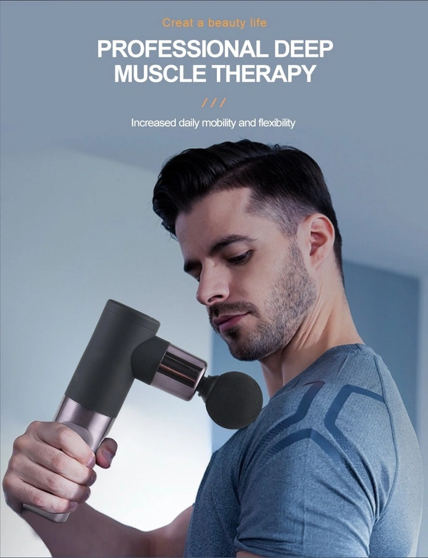 Palm Mini Massage Gun – 6-Speed Deep Tissue Massager with 1500mAh Battery & USB Charging