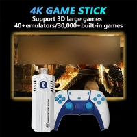 Classic Game Stick Mini Retro – 4K Console, 30000+ Games, Two-Player, Expandable Memory