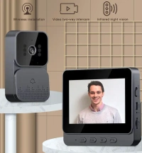 M10 4.3" Wireless Video Doorbell – HD Image, Type-C Charging, Long Battery, Two-Way Audio, Night Vision