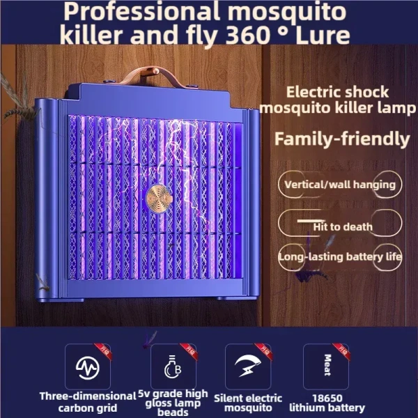 Electric Mosquito Killer Lamp | USB Insect Trap, Safe & Silent Bug Zapper for Home & Outdoor
