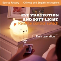 Cute Cat Silicone USB Night Light – Soft Touch Sensor LED Lamp for Kids & Bedroom Décor