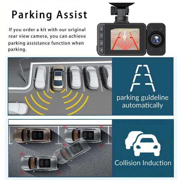 F-31 | 1080P Car Dash Cam | Wide-Angle DVR Camera with Night Vision, G-Sensor & Loop Recording | Car Security Camera