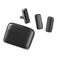 J13 Wireless Lavalier Microphone with Charging Case – Noise Cancelling | Clip-On Mic | Plug & Play | 20m Range | For Mobile & Camera