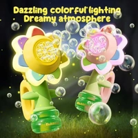 Sunflower Automatic Bubble Machine Toy | Electric Bubble Maker with LED Lights for Kids