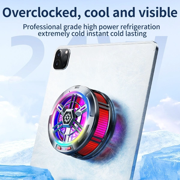 X100 Portable Mobile Phone Radiator – Magnetic Semiconductor Cooler with RGB Lights  | H-20