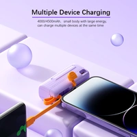 2025 5000mAh Built-in Cable Power Bank – Ultra Compact with 22.5W Fast Charging