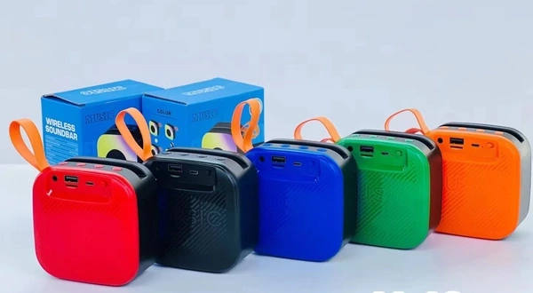 OK-444 Portable Party Speaker with RGB Lights, Wireless BT, Mic Input & Powerful Bass | 1Pcs