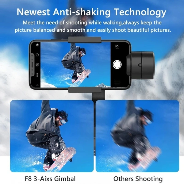 3-Axis Handheld Gimbal Stabilizer for Smartphone & Action Camera – High Precision Video Shooting