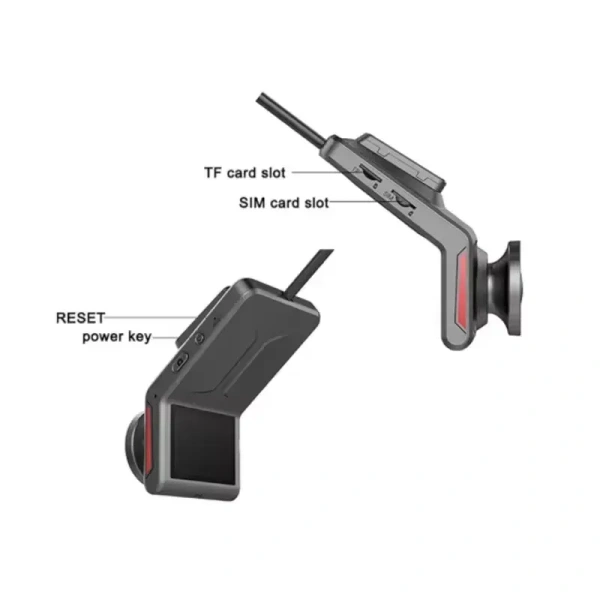 K18 4G Dual-Lens 1080P HD Dash Cam – Front & Rear, WiFi, GPS, Night Vision, G-Sensor