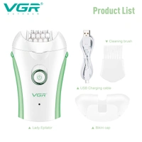 VGR V-705 Epilator for Women – 32 Tweezers System, LED Light, USB Rechargeable