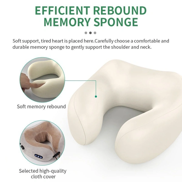 Portable U-Shaped Kneading Neck Pillow – Perfect for Travel & Comfort