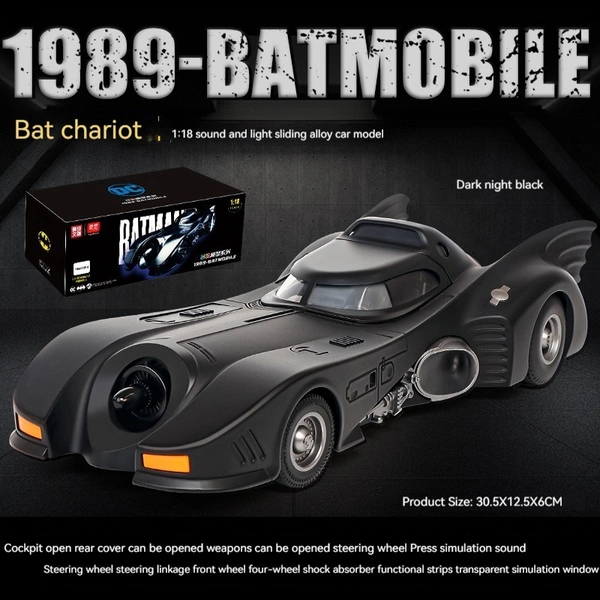 Diecast 1:18 Bat Car Model | Premium Metal Collectible Toy Car for Fans & Decor