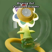 Sunflower Automatic Bubble Machine Toy | Electric Bubble Maker with LED Lights for Kids