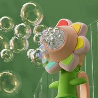 Sunflower Automatic Bubble Machine Toy | Electric Bubble Maker with LED Lights for Kids