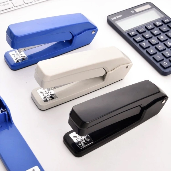 Deli No.0434 Manual Metal Rotary Stapler – Heavy-Duty Punch & Staple Combo Tool for Office & Craft Use