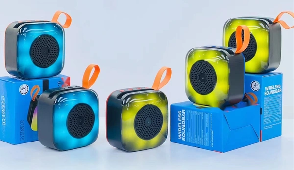 OK-444 Portable Party Speaker with RGB Lights, Wireless BT, Mic Input & Powerful Bass | 1Pcs