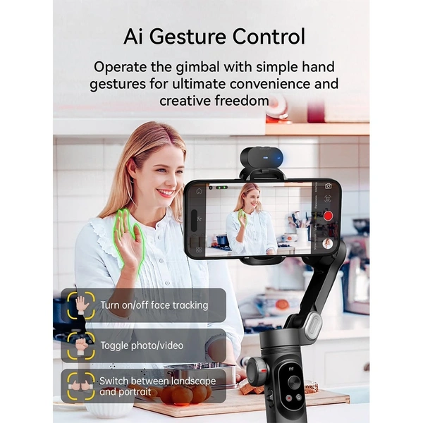 AOCHUAN 3-Axis Gimbal Stabilizer for Smartphone | Face Tracking, Auto Balance, Portable Tripod – Best for Vlogging & YouTube