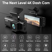 V56 4K Front & Rear Dashcam with 3.18″ Screen – Dual Recording, Night Vision, WiFi, GPS, G-Sensor