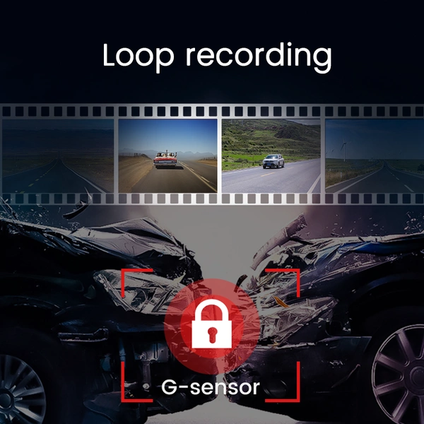 P85 Dual-Lens 2K 4G Dashcam – Front & Rear Recording, WiFi, GPS, Night Vision, Loop Recording