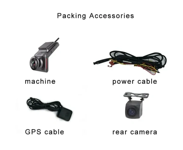 K18 4G Dual-Lens 1080P HD Dash Cam – Front & Rear, WiFi, GPS, Night Vision, G-Sensor