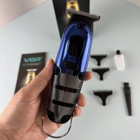 VGR V-981 Professional Hair Trimmer with Precision T-Blade & 3 Attachments – Cordless Salon Clipper