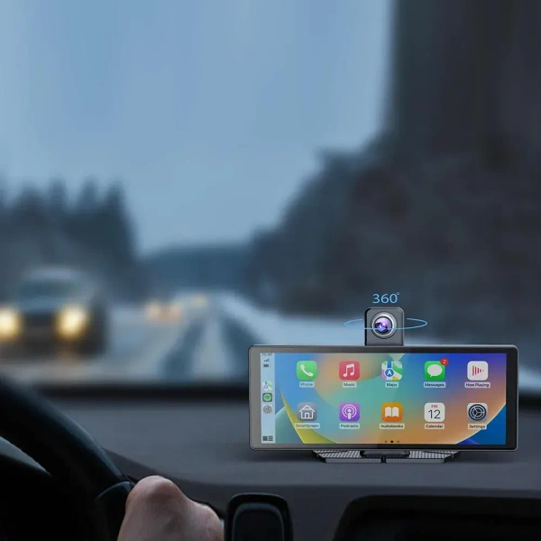 H19 Plus 10.26″ Portable CarPlay & Android Auto Screen | 256GB Support, HD Touch Display, Dash Cam & Bluetooth